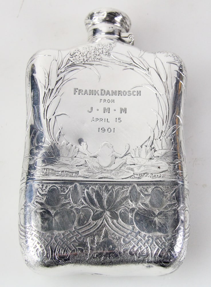 Tiffany and Co. Sterling Flask, Dated 1901 - 6