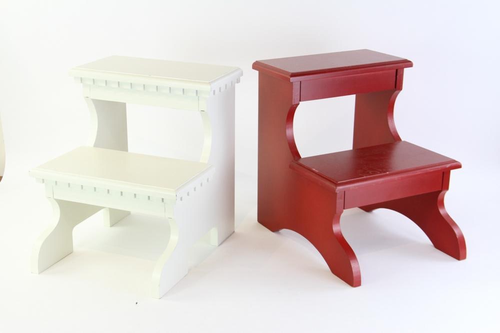 Wooden Painted Stools - 2