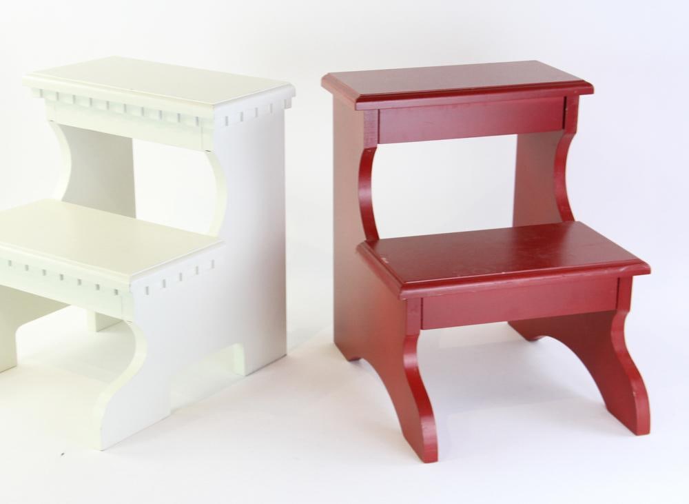 Wooden Painted Stools - 3