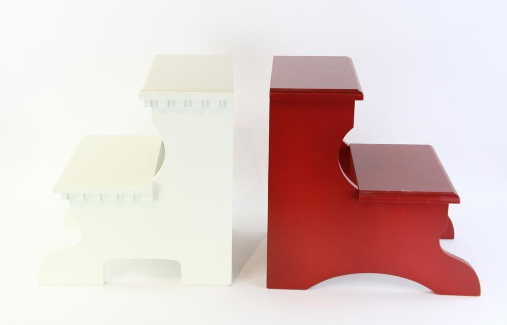 Wooden Painted Stools - 4