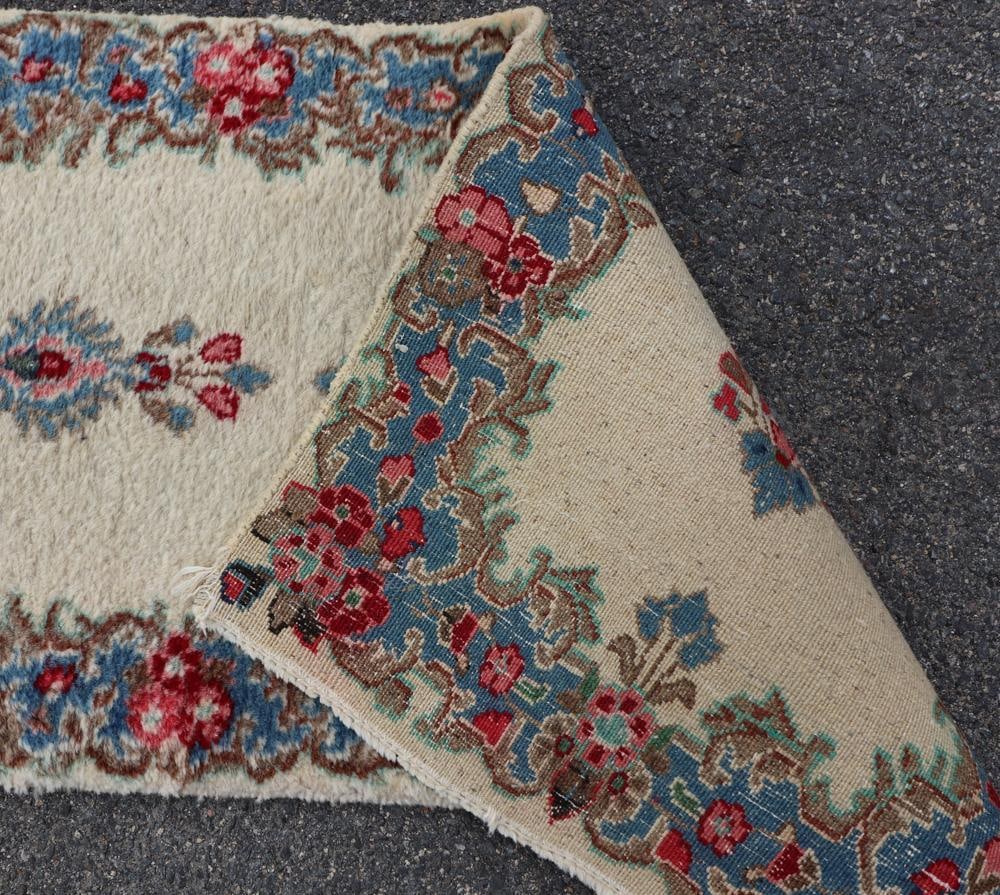 Semi-Antique Persian Kerman Runner - 6