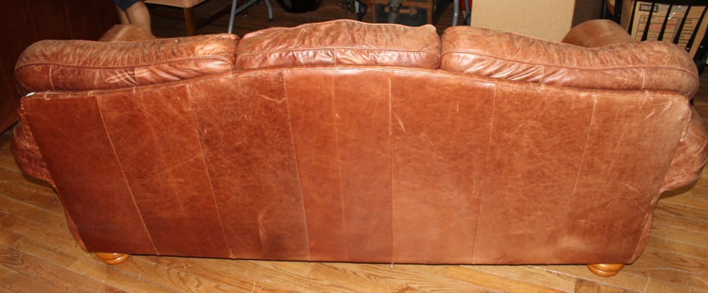 Brown Leather Sofa - 7