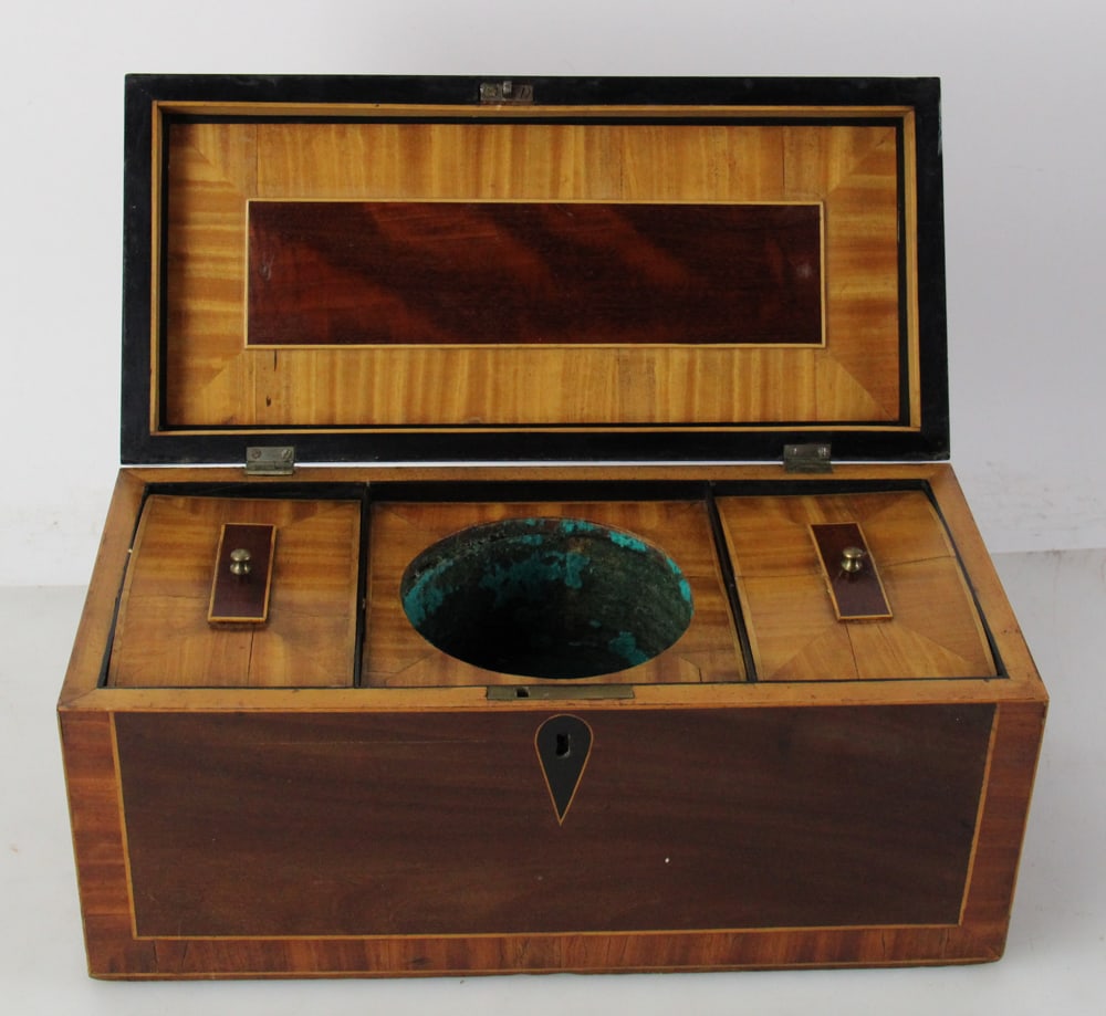 19thC Regency Inlaid Tea Caddy - 5