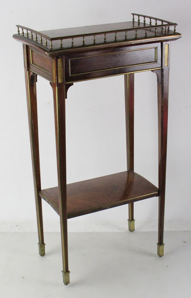 19thC Regency Table with Gallery Top - 8