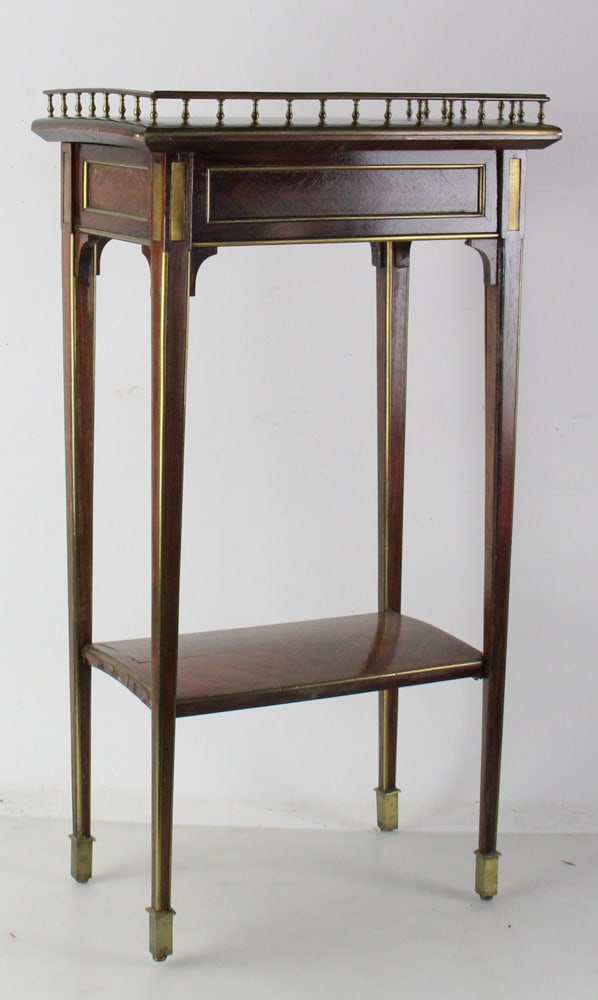 19thC Regency Table with Gallery Top - 9