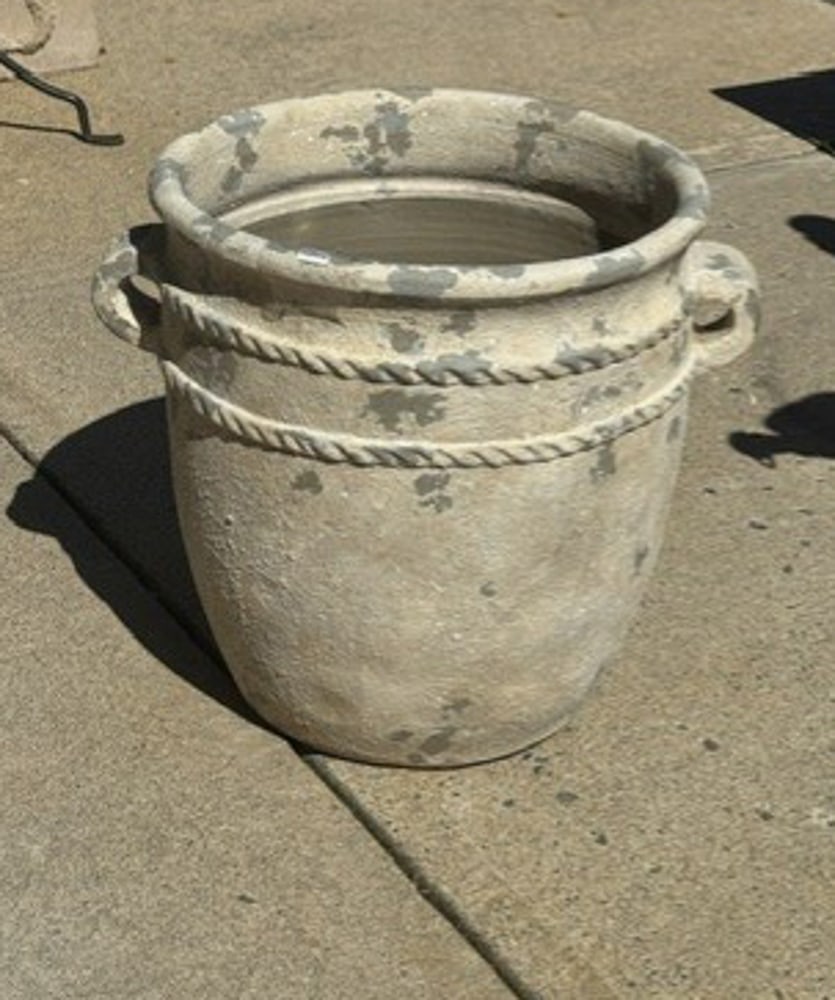 Tuscan-style Cement Urn - 2