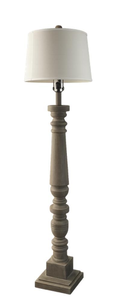 Wooden Floor Lamp: Wooden floor lamp, 58" x 17". Provenance: Peterborough, New Hampshire collection.
