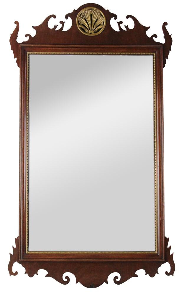 Chippendale-style Mirror: Chippendale-style mirror, 47" x 28". Provenance: Stockton, Maine estate.