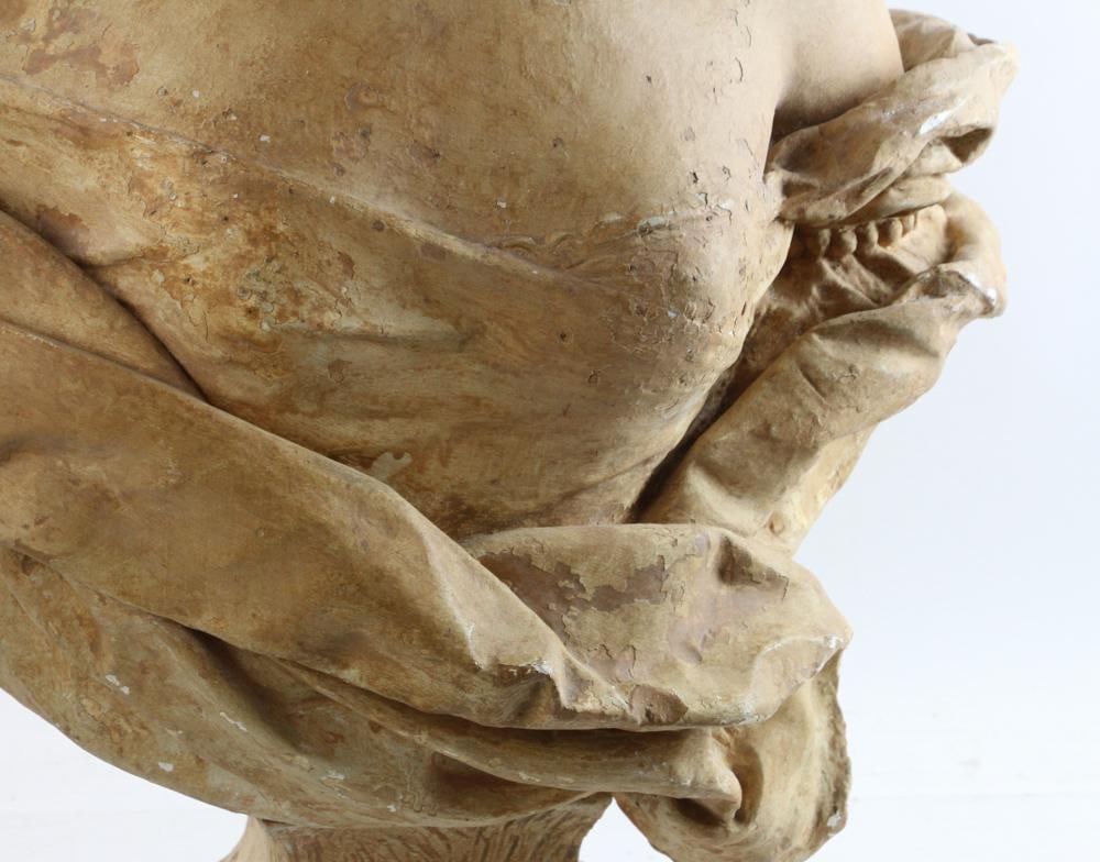 19thC French Plaster Bust - 3