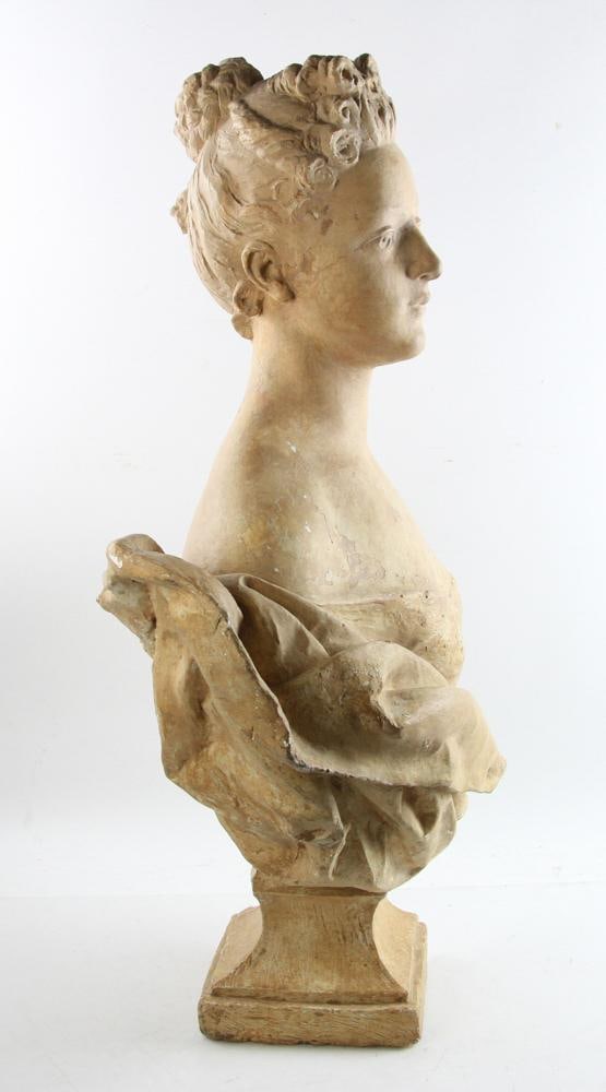19thC French Plaster Bust - 5