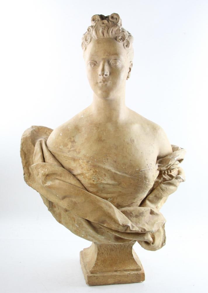 19thC French Plaster Bust - 7