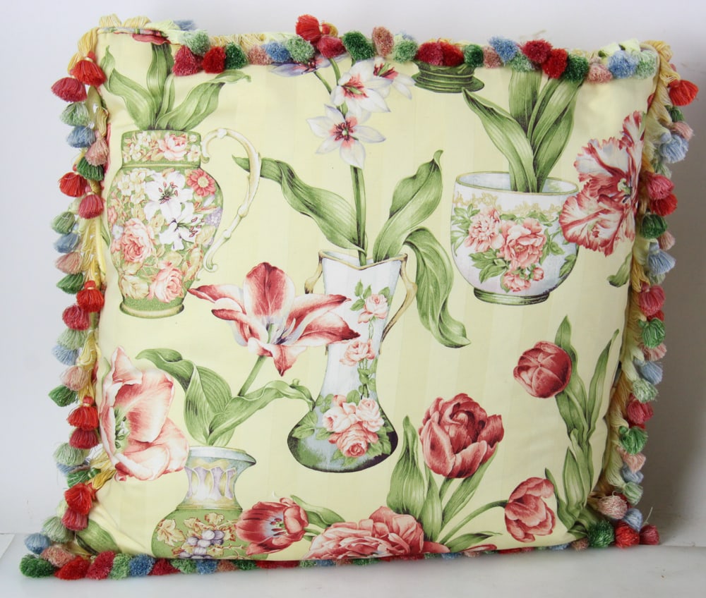 Three Custom Chintz Pillows - 2