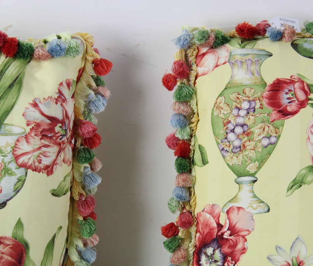 Three Custom Chintz Pillows - 4