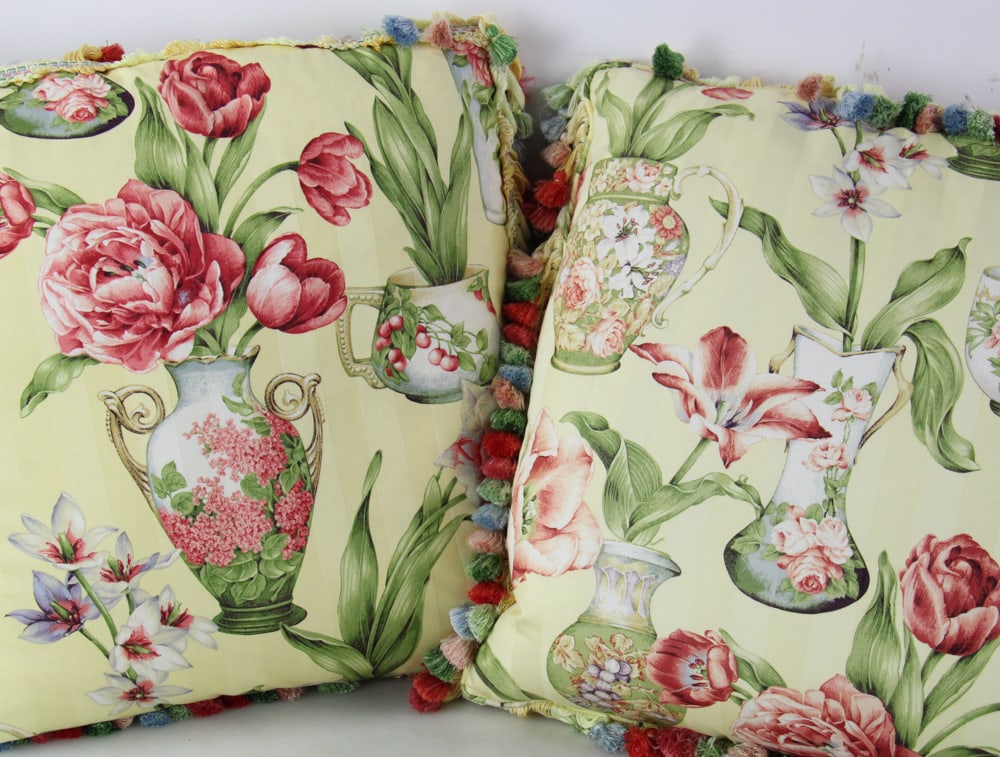 Three Custom Chintz Pillows - 7