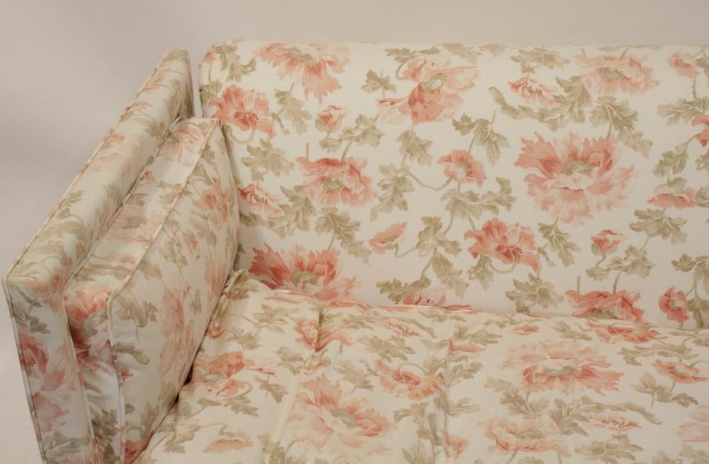 Floral Upholstered Drop-Arm Settee - 5