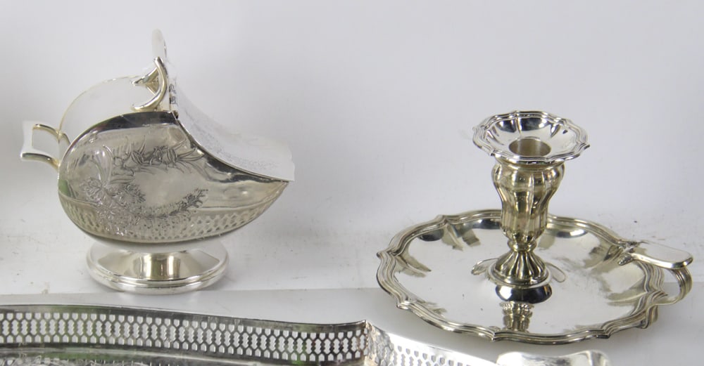 Assorted Silverplate Pieces with Tray - 3