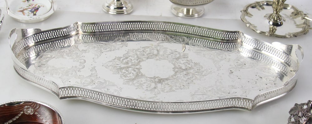 Assorted Silverplate Pieces with Tray - 4