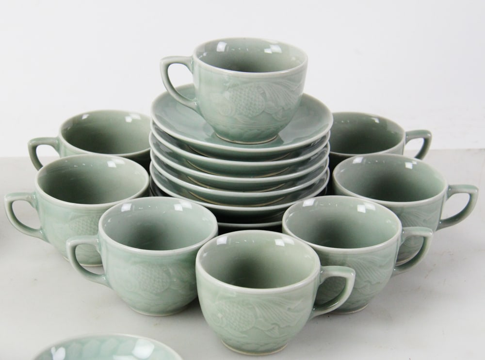 Chinese Celadon Tea Set - 3