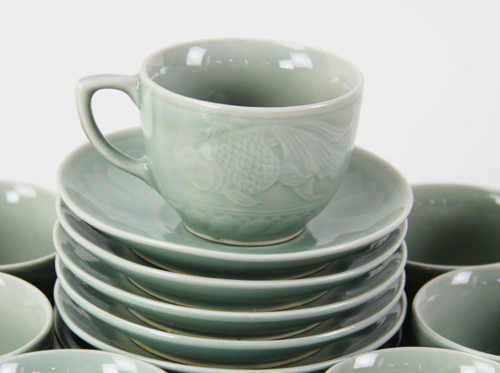 Chinese Celadon Tea Set - 4