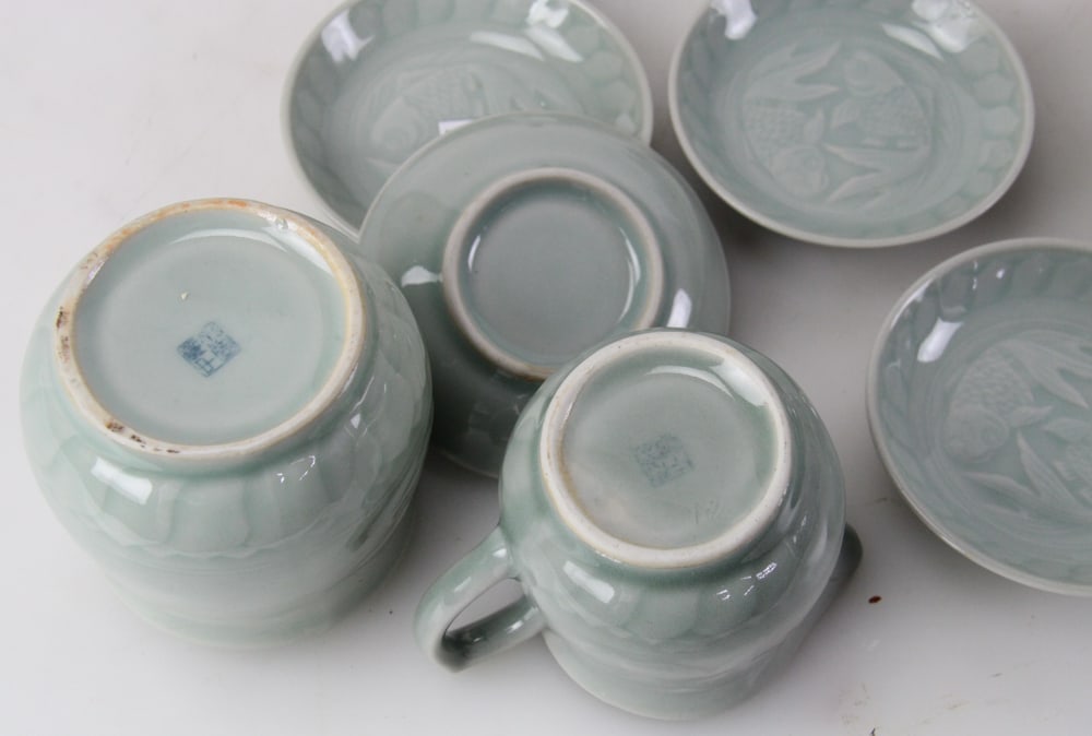 Chinese Celadon Tea Set - 8
