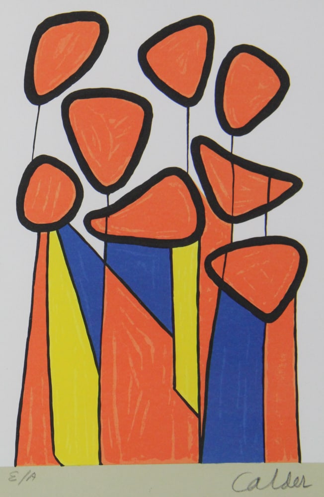 Alexander Calder, "Squash Blossoms", Color Lithograph - 3