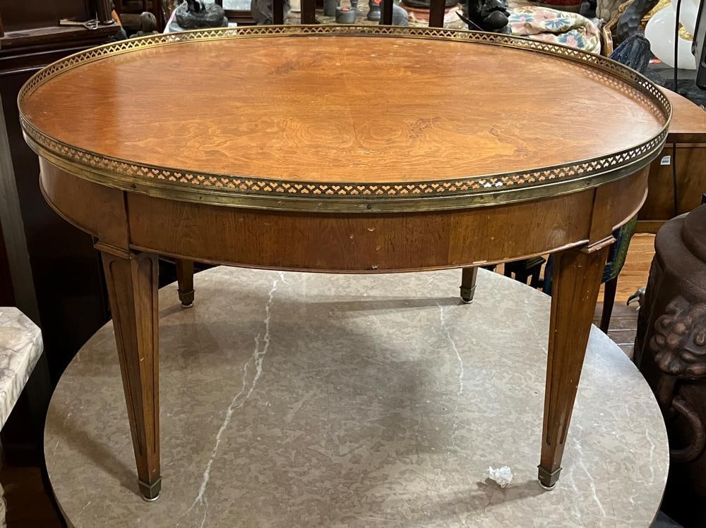French Regency Oval Galleried Table - 2
