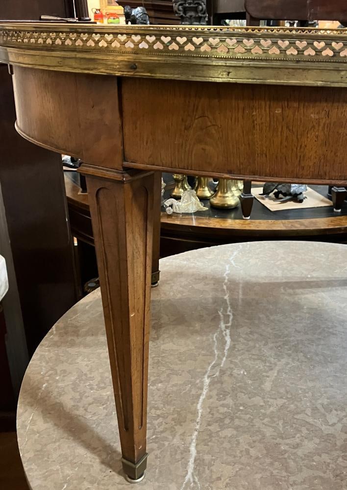 French Regency Oval Galleried Table - 4