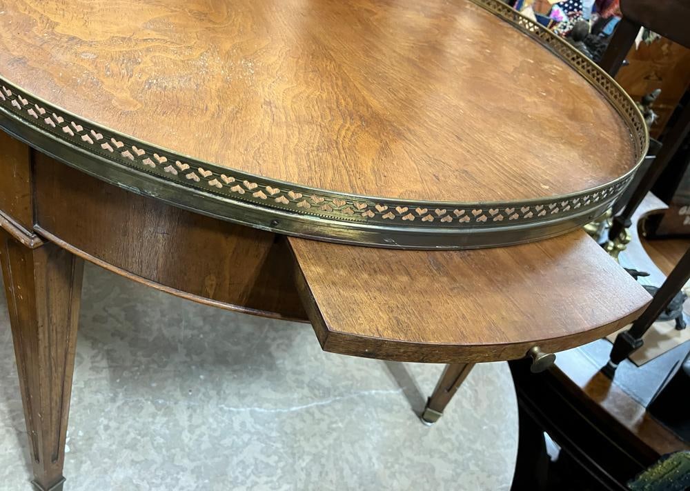 French Regency Oval Galleried Table - 6