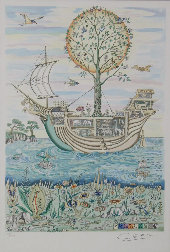 Guillermo Silva Santamaria, Two Lithographs - 8