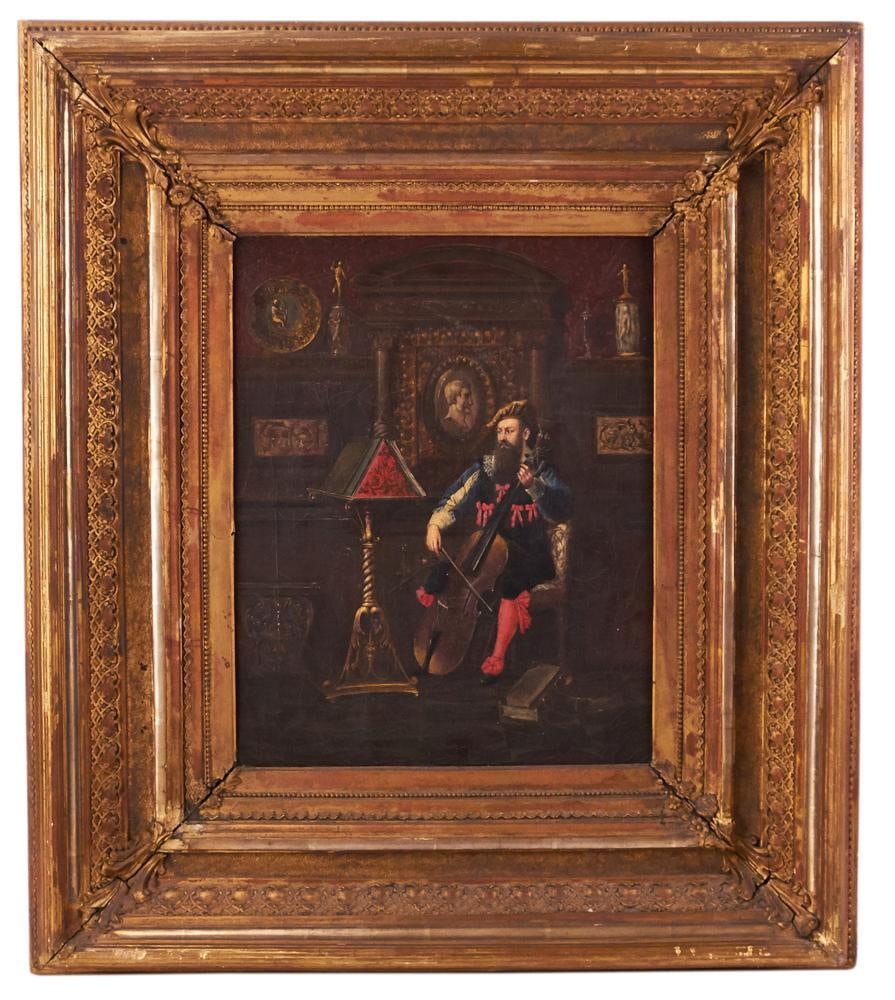 J. Freund, Man Playing Cello in Music Room (1 of 10)