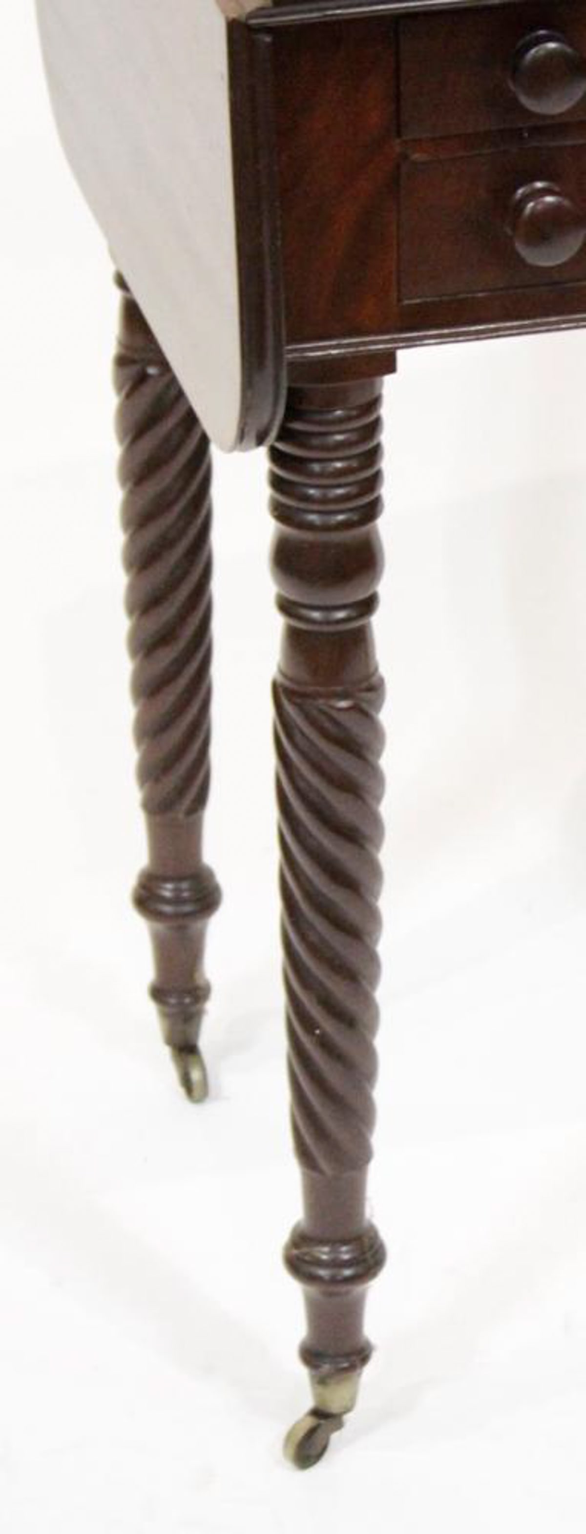 19thC Mahogany Drop-leaf Side Table - 4