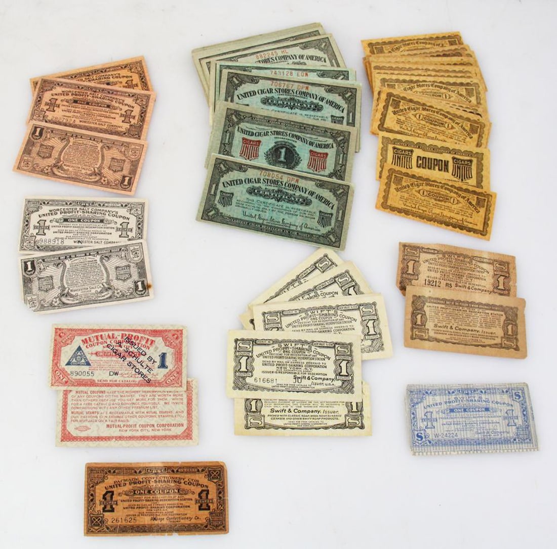 Large Group of Vintage Coupons / Certificates (1 of 6)