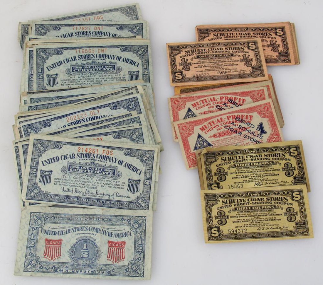 Large Group of Vintage Coupons / Certificates (1 of 8)