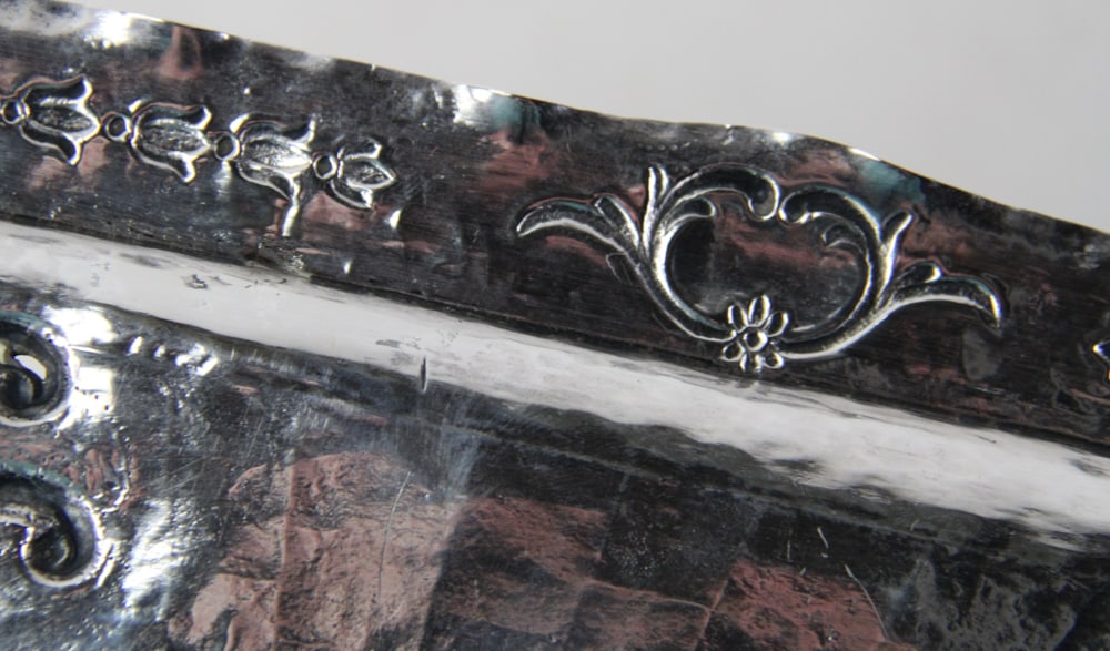 Silver Repousse Tray - 10