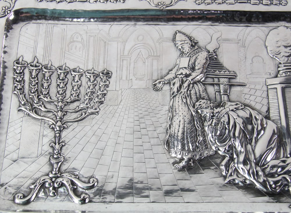 Silver Repousse Tray - 3