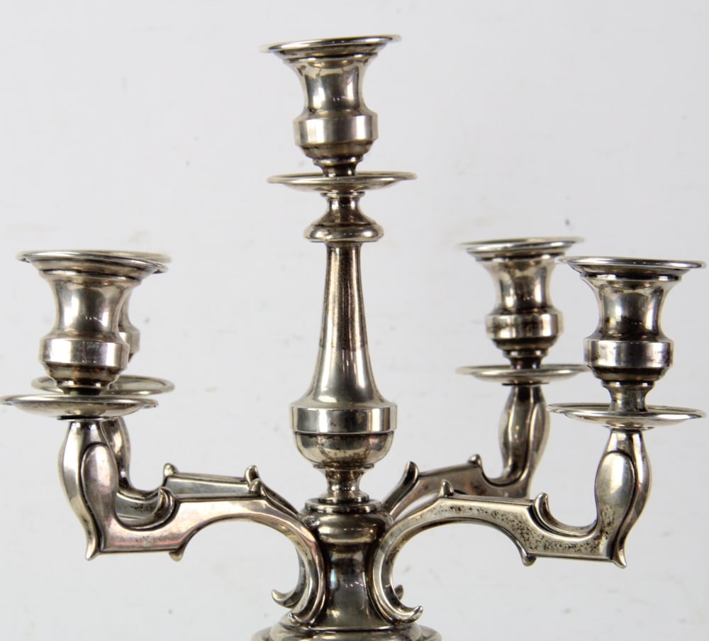 Five-Socket Candelabrum, .800 Silver, Austria/Hungary - 3