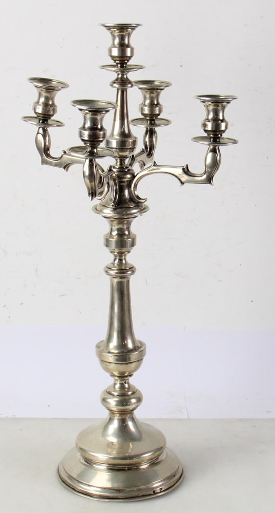 Five-Socket Candelabrum, .800 Silver, Austria/Hungary - 6