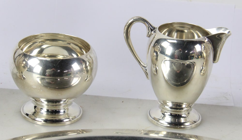 Five-piece Sterling Tea Set, "Dunkirk" Pattern - 10
