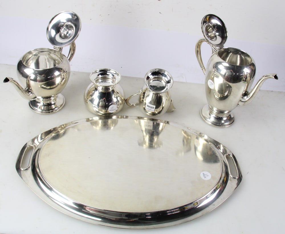 Five-piece Sterling Tea Set, "Dunkirk" Pattern - 13