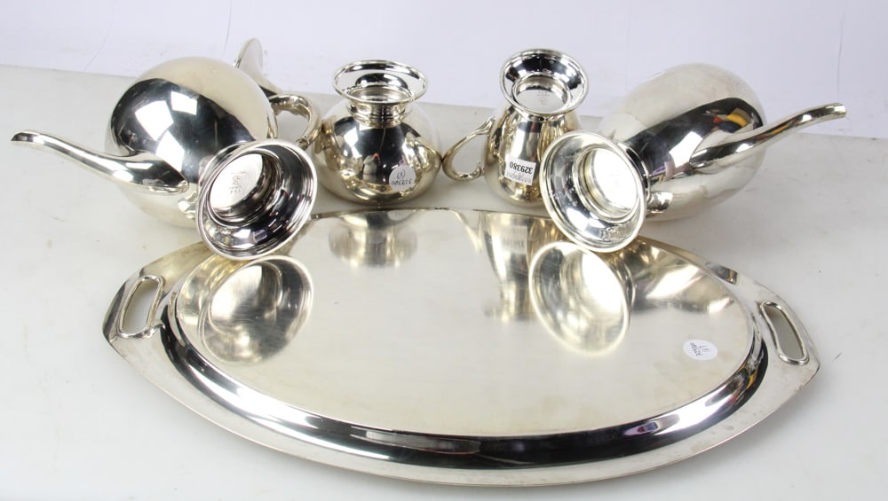 Five-piece Sterling Tea Set, "Dunkirk" Pattern - 17