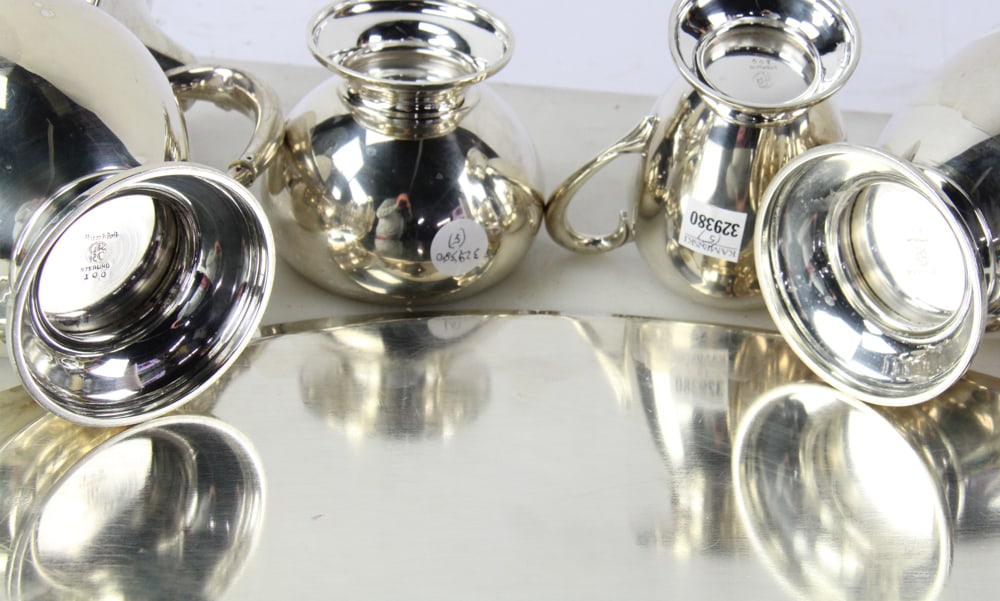 Five-piece Sterling Tea Set, "Dunkirk" Pattern - 18