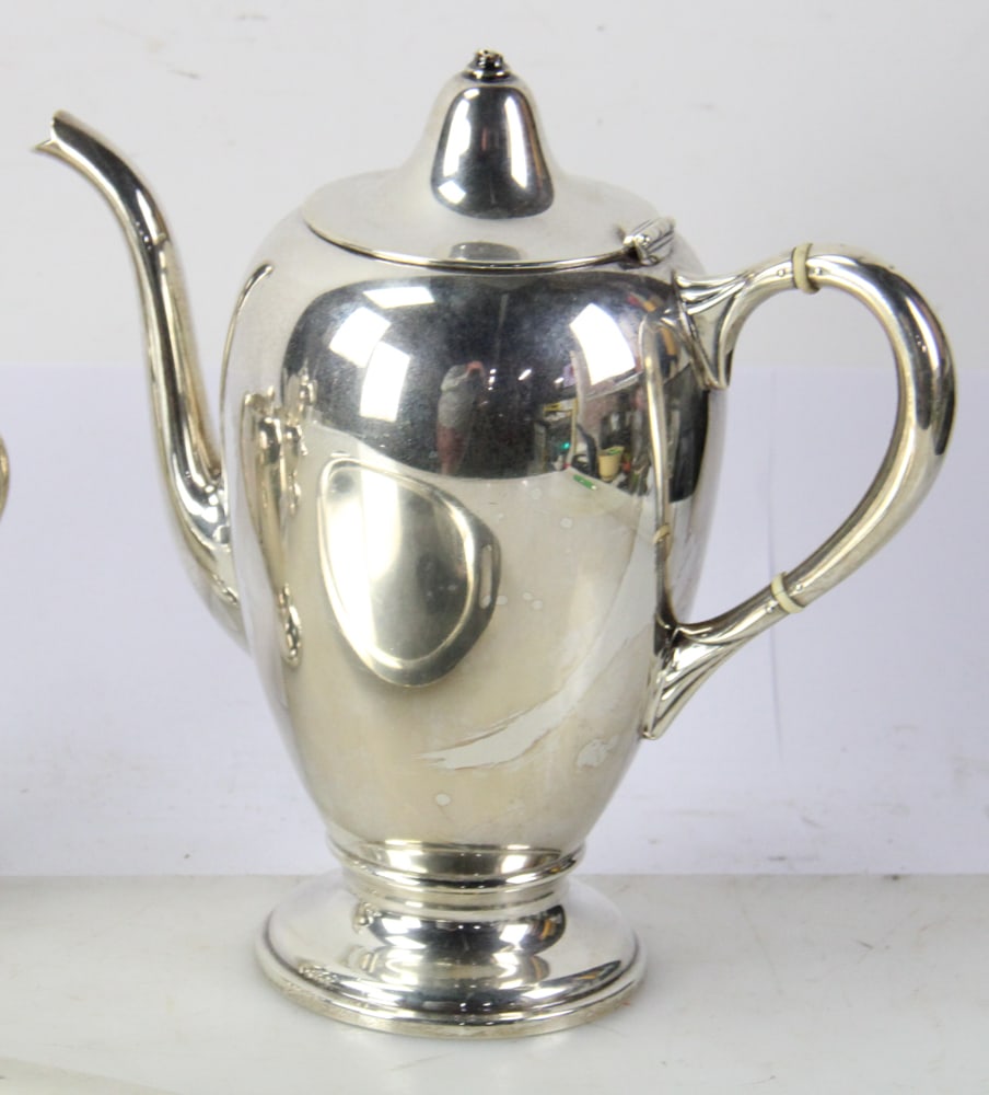Five-piece Sterling Tea Set, "Dunkirk" Pattern - 5