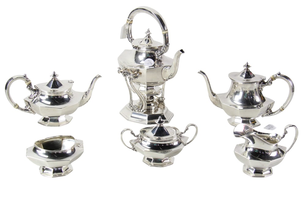 Reed and Barton Sterling Six-Piece Tea and Coffee Set (1 of 12)