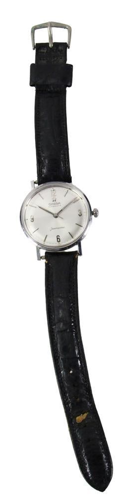 Vintage Omega Automatic Seamaster Steel Watch: Vintage Omega Automatic Seamaster steel wrist watch, 1 1/4" diameter case. Note: running at time of inventory, but not guaranteed. Provenance: New York estate.