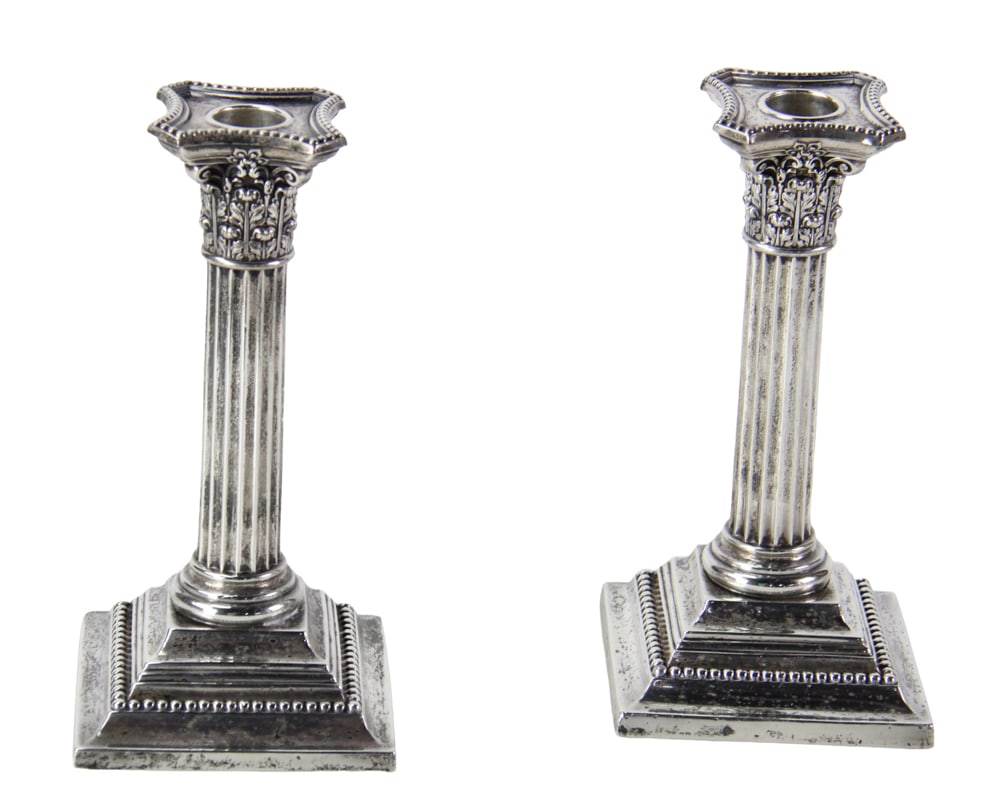 Pair of Gorham Weighted Sterling Candlesticks (1 of 10)