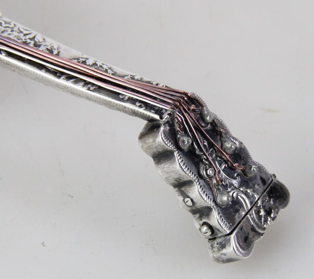 Silver Mandolin-Form Match Safe - 4