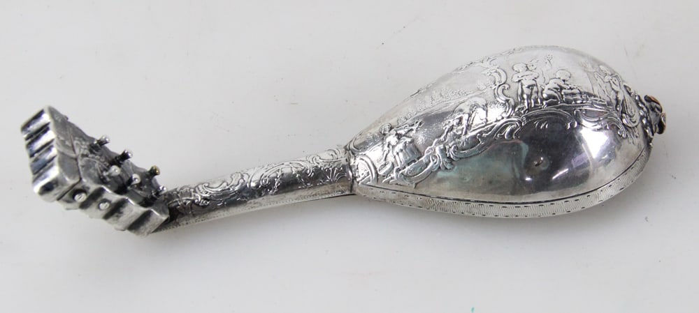 Silver Mandolin-Form Match Safe - 7