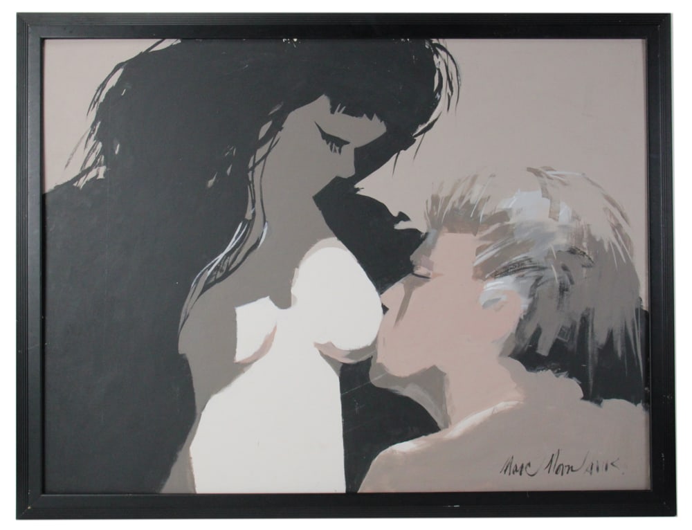 Marc Novack, "Obsession", Oil on Board: Marc Novack, "Obsession", oil on board, 30" x 40", framed 33" x 43". Provenance: Pittsburgh, Pennsylvania collection.