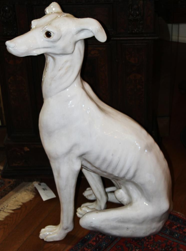 Italian White Glazed Full Whippet (1 of 7)