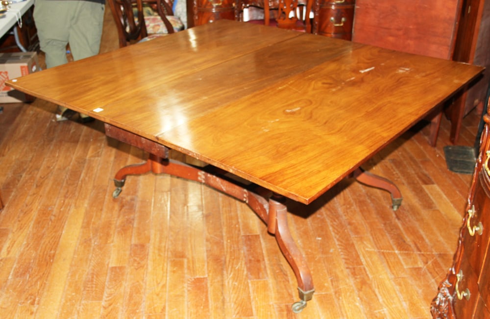 19thC Mahogany Accordion Table - 6